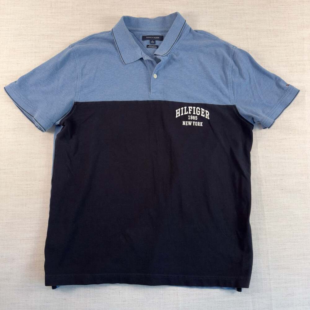 Tommy‎ Hilfiger Regular Fit Colorblock Polo Shirt Size XL Hilfiger 1985 New York